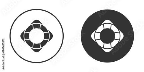 Life buoy icon. Simple vector illustration. Silhouette Icon Set.