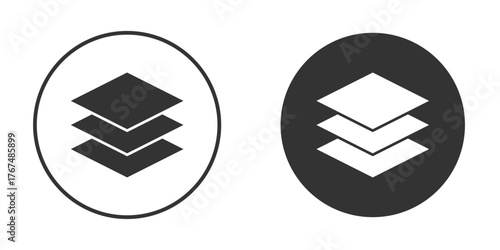 Layers icon. Simple vector illustration. Silhouette Icon Set.