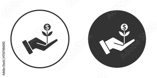 Investment icon. Simple vector illustration. Silhouette Icon Set.