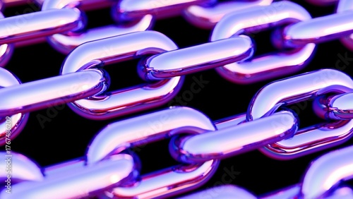 Abstract Metallic Chain Links