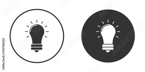 Idea icon. Simple vector illustration. Silhouette Icon Set.
