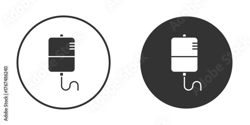 IV bag icon. Simple vector illustration. Silhouette Icon Set.