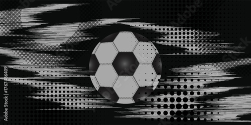 Soccer ball and gal net illustration combined pencil sketch and watercolor sketch.