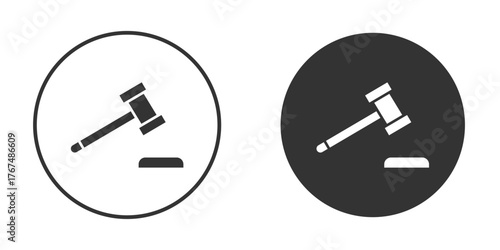 Hammer icon. Simple vector illustration. Silhouette Icon Set.