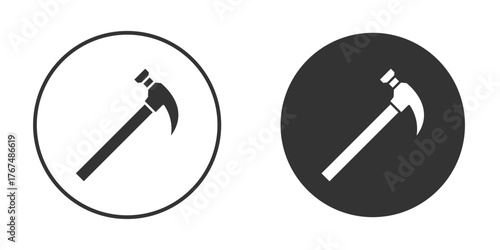 Hammer icon. Simple vector illustration. Silhouette Icon Set.