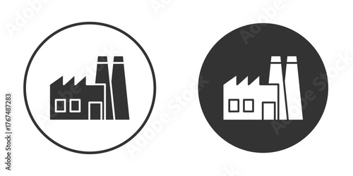 Factory icon. Simple vector illustration. Silhouette Icon Set.