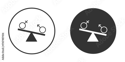 Equality icon. Simple vector illustration. Silhouette Icon Set.