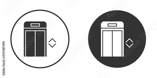 Elevator icon. Simple vector illustration. Silhouette Icon Set.
