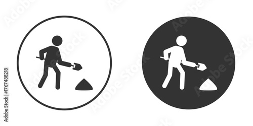 Construction icon. Simple vector illustration. Silhouette Icon Set.