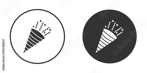 Confetti icon. Simple vector illustration. Silhouette Icon Set.