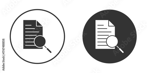 Case study icon. Simple vector illustration. Silhouette Icon Set.