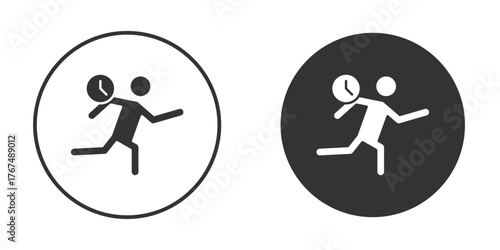 Busy icon. Simple vector illustration. Silhouette Icon Set.
