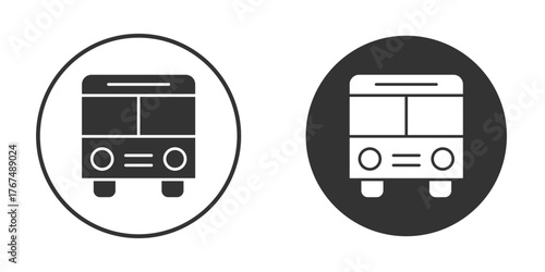 Bus icon. Simple vector illustration. Silhouette Icon Set.