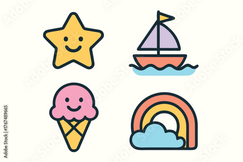 Different kind of icon set