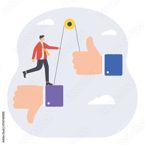 Professional success and job promotion idea PNG File On Transparent Background