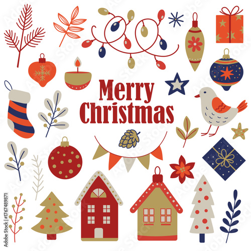 Set of Christmas and New Year Design Elements