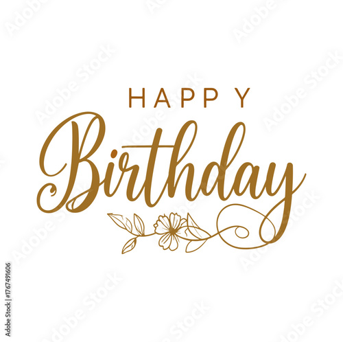 happy birthday text  vector