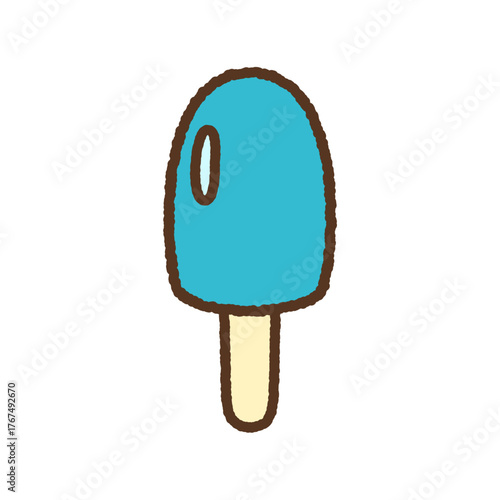 手書き風のシンプルアイコンイラスト　アイス