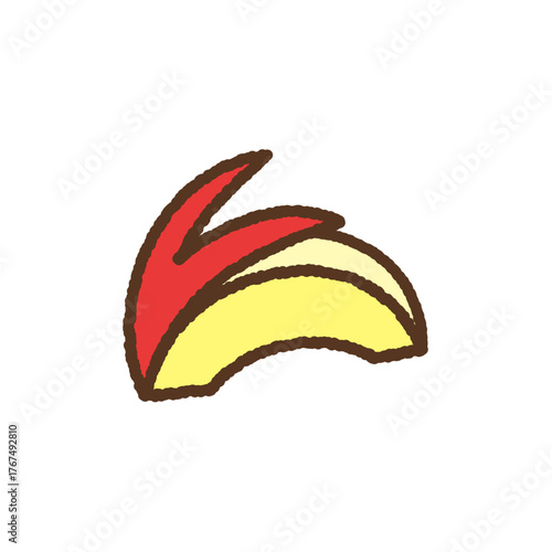 手書き風のシンプルアイコンイラスト　りんごうさぎ