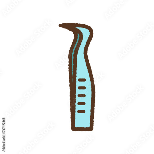 手書き風のシンプルアイコンイラスト　ピンセット