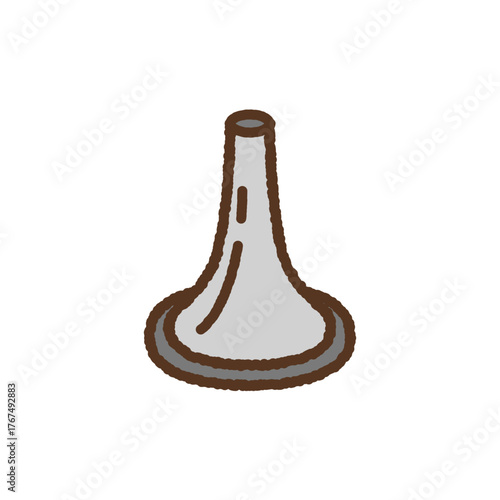 手書き風のシンプルアイコンイラスト　耳鏡