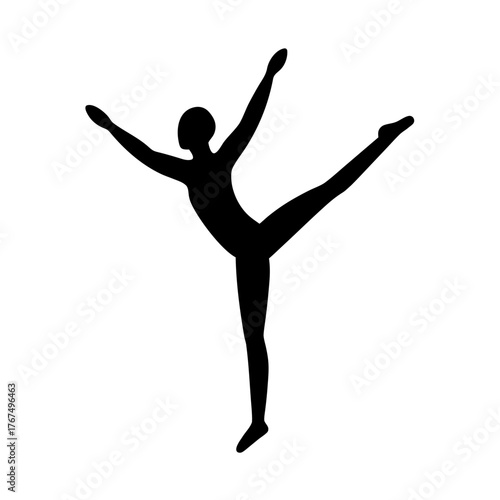 A gymnast silhouette Vector illustration