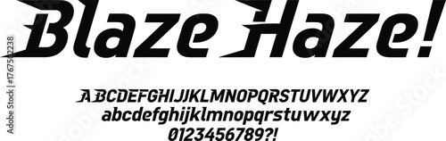 blaze haze typeface bold modern lettering style designed for standout branding poster headlines and creative graphics