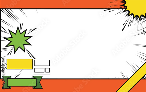 comic explosion background with vibrant color burst adding excitement and impact to promotional or pop art style layouts