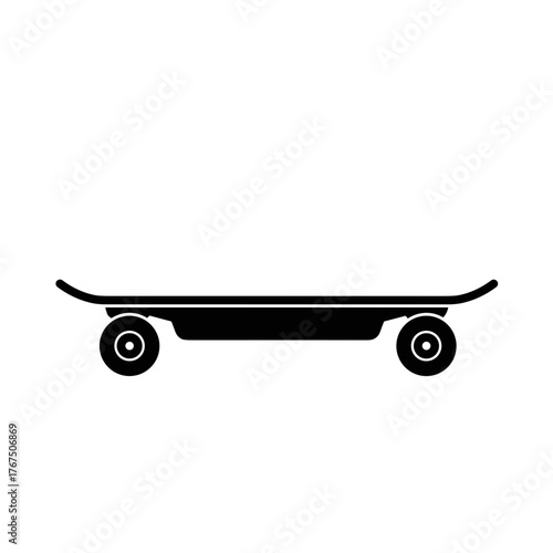Side Profile of a Sleek Electric Skateboard
