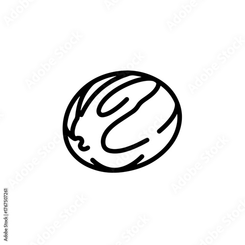 Simple Line Art Illustration of a Planet