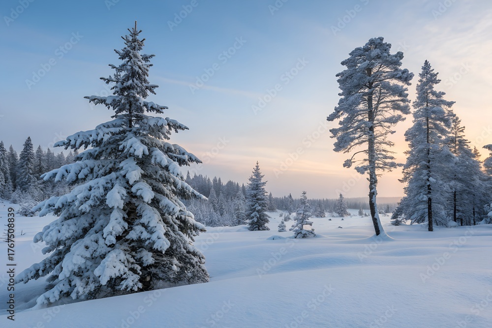 Fototapeta premium snow covered trees
