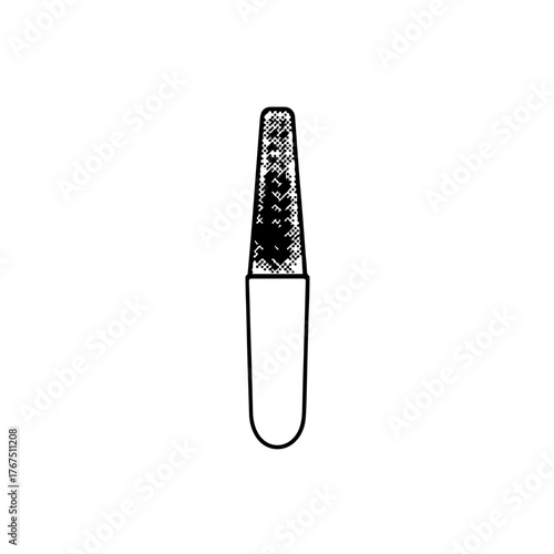 Simple Illustration of a Textured Nail File