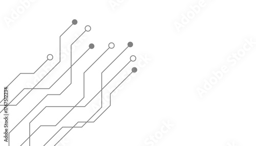 web circuit board techno banner. eps10 vector illustration.