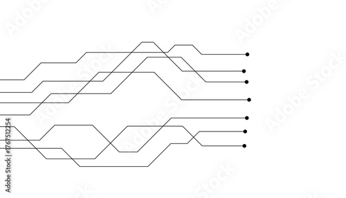 web circuit board techno banner. eps10 vector illustration.