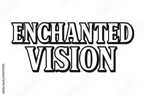 Enchanted Serif Letters. Enchanted Vision ? Bold Block Lettering: extra-bold serif capitals with strong