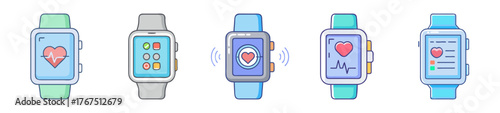 Cute smartwatch designs with heart and floral watch faces