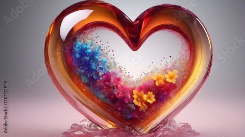 Heart shape for Love concept, Valentine's Day concepts. love symbol, concept for Valentine's Day, wedding etc. Heart elements for love concept design. AI generated image