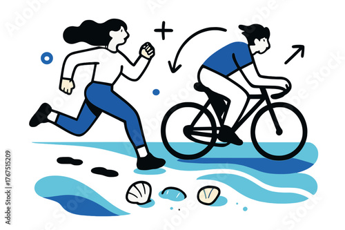 Minimalist Seaside Serenity. Seaside serenity. Minimalist scene of calm turquoise waves meeting the shore,