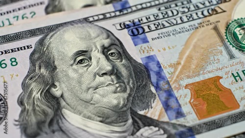 Wallpaper Mural Macro Shot of a Hundred Dollar Bill - Financial Security and Prosperity Torontodigital.ca