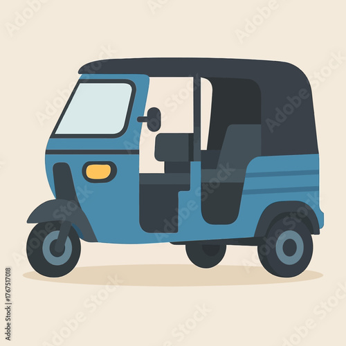 vector illustration of a auto rickshaw
