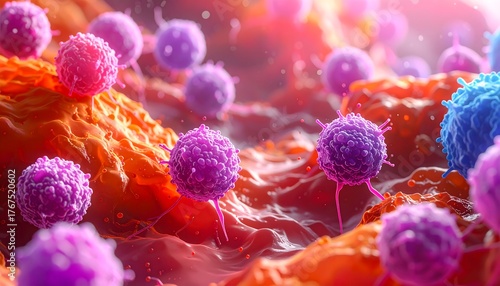 Microscopic Image of Chronic Lymphocytic Leukemia Cells