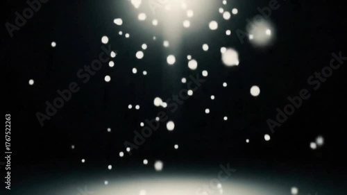 Wallpaper Mural Soft glowing white particles floating in the air on a dark blurred background. Great for snow, dust, bokeh, or dreamy abstract scenes. Torontodigital.ca