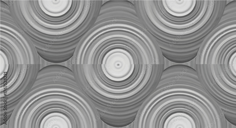 abstract concentric circles pattern background gray scale rings in a geometric design for modern art wall art home decor  creative projects.
