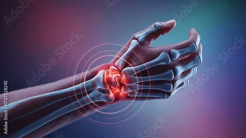 Wrist Pain and Inflammation Medical Illustration