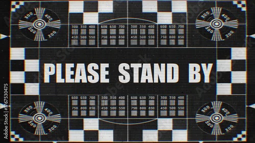 3 in 1. Please Stand By Test Card In Three Retro Television Styles.