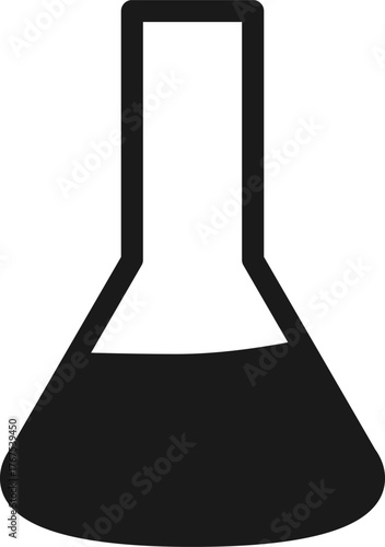 Doodle Laboratory Flask Line Icon – Science Experiment Symbol