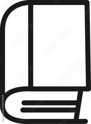 Doodle Book Thick Line Icon – Hand Drawn Reading Symbol