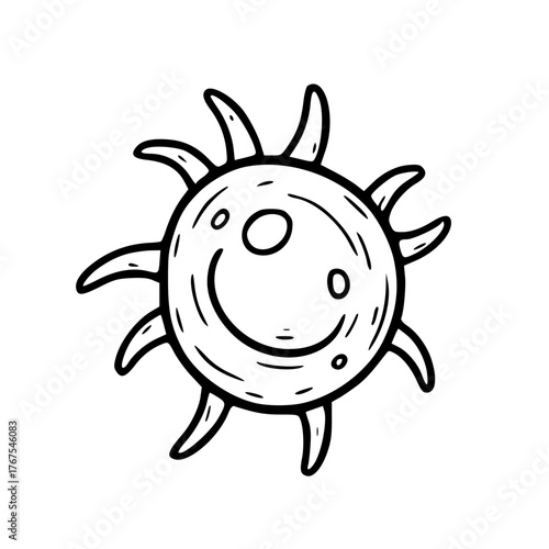 Amoeba microorganism biology single celled organism illustration