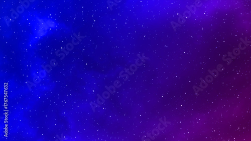 Starry night blue purple magenta pink galaxy space background. Glowing stars in the night. New Year, Christmas and Celebration background concept.
