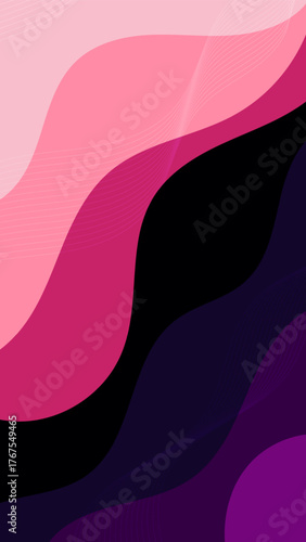 Moody Pink and Purple Abstract Fluid Shapes